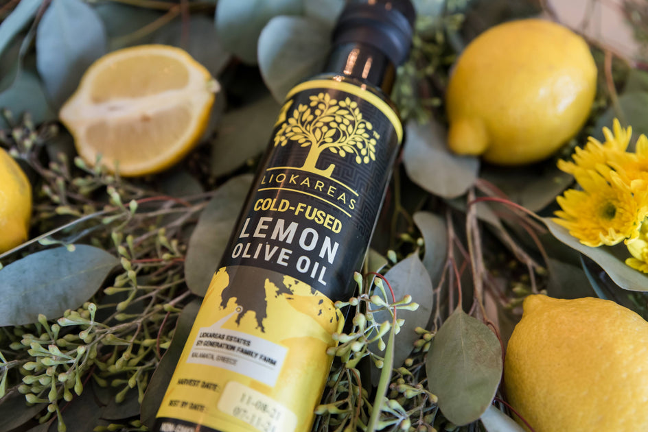 Buy Cold Fused Lemon Olive Oil - Liokareas Greek EVOO Buy Cold Fused Lemon Olive Oil - Liokareas Greek EVOO