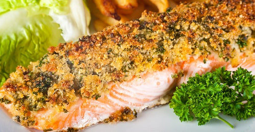 Baked Salmon Fish & Chips
