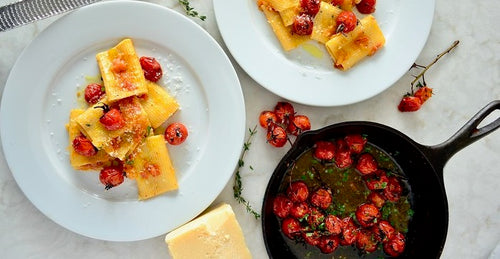 Paccheri with Oven Roasted Cherry Tomatoes