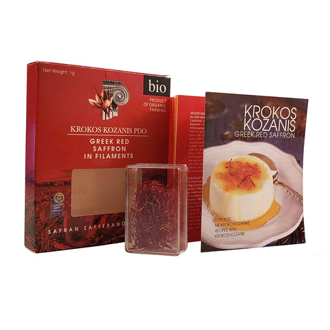 Organic Krokos Kozanis Red Saffron in Filaments