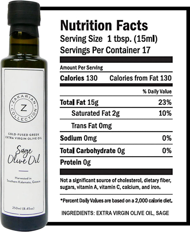 Zakarian Sage Extra Virgin Olive Oil - 250ML