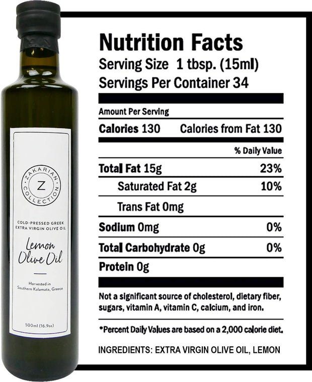 Zakarian Lemon Extra Virgin Olive Oil - 500ML