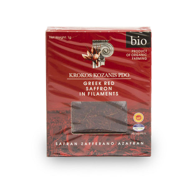 Organic Krokos Kozanis Red Saffron in Filaments